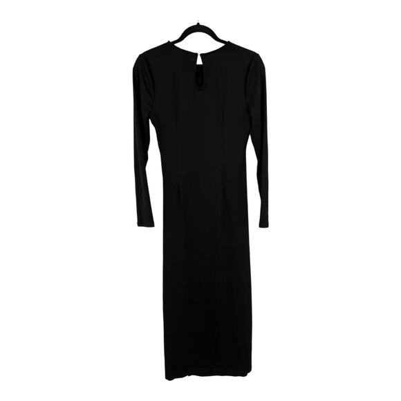 Luxely long sleeve midi draped dress black size 6 - Picture 5 of 7